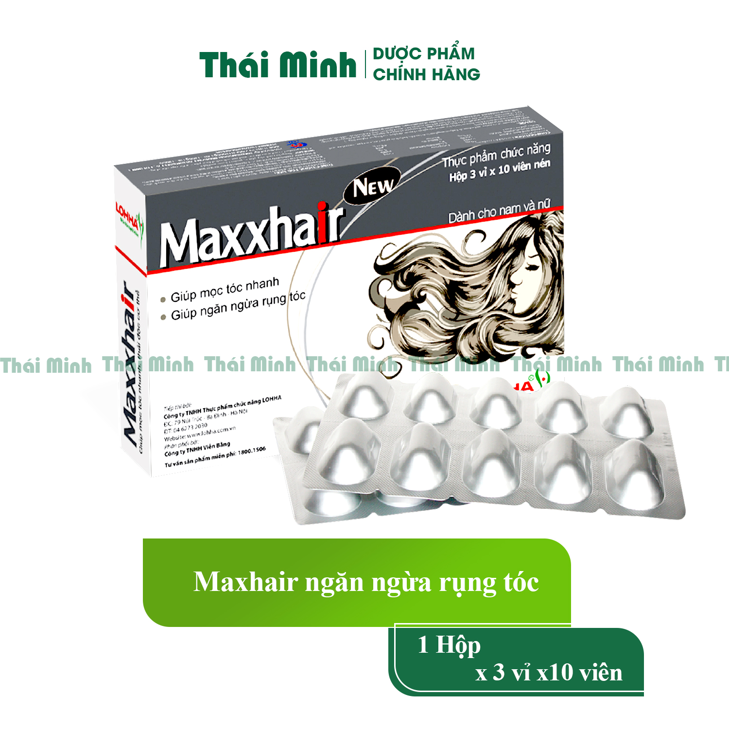 Kích thích mọc tóc Maxxhair, giảm rụng tóc Maxhair, hết hói
