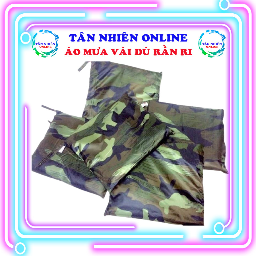 [Hỏa tốc] Áo mưa lính rằn ri siêu bền phong cách người lính hào hùng, áo đi mưa, Tân Nhiên Online