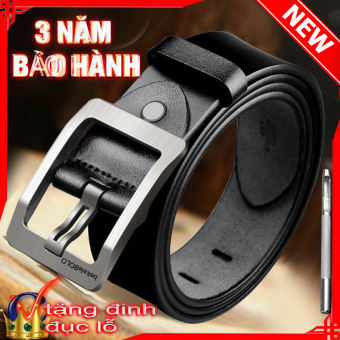 thắt lưng da dây nịt nam thắt lưng da doanh nhân thời trang cát viên 100% da bò nguyên tấm polo  bekele