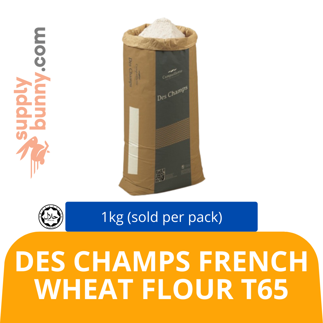 Des Champs French Wheat Flour T65 1kg (sold per pack) Le Cakery
