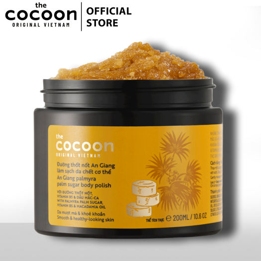 Tẩy da chết body đường Thốt Nốt An Giang Cocoon 200ml NPP Tido88
