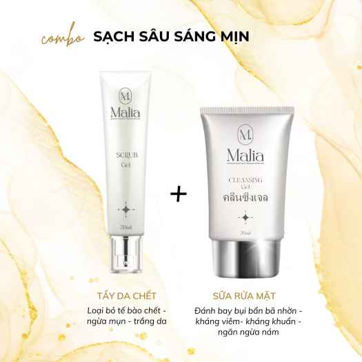 Combo Dưỡng da cao cấp Thái Lan (bộ mini size) mẫu mới 2022 - Combo mờ nám Malia