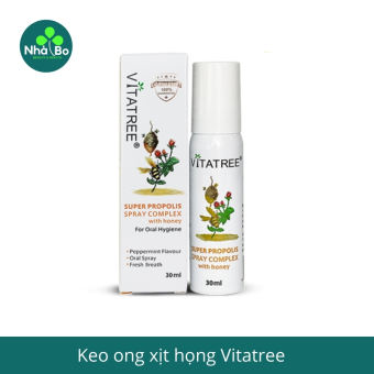 Keo ong Vitatree Super Propolis Spray  xịt họng, kháng khuẩn, giảm đau rát họng