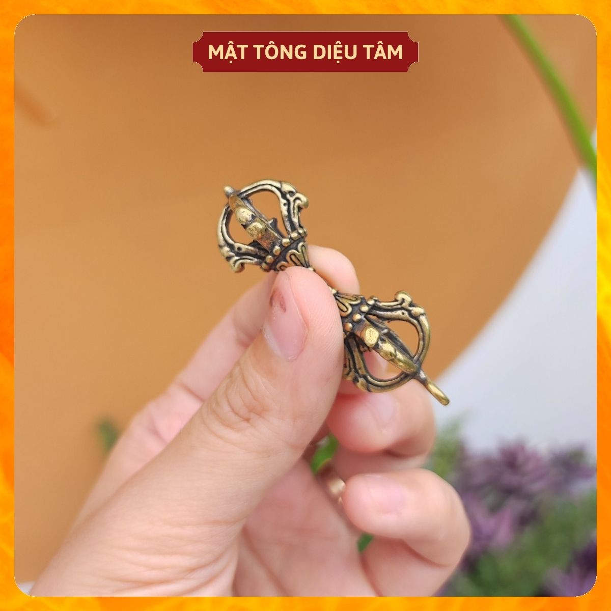 Dây chuyển chỉ ngũ sắc chày kim cang chuỳ kim cương màu bạc pháp khí mật tông phong thuỷ chữ Om Mani Padme Hūm đồ thờ cúng phong thủy Mật tông Diệu Tâm