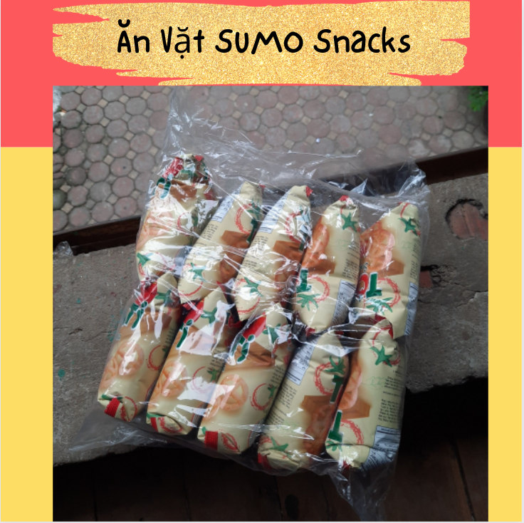 Bịch 10 Gói Bim Bim Snack Cà Chua Oishi 14/16g-Ăn Vặt Sumo Snack