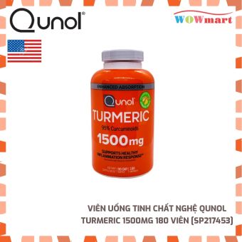 Viên uống tinh chất nghệ Qunol Turmeric 1500mg +Ginger 100mg 180 viên - MỸ