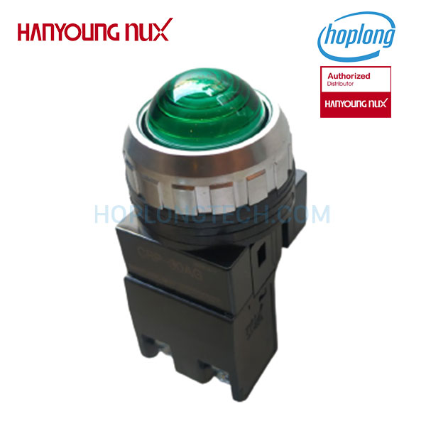 CRP-30AG, CRP-30AY, CRP-30DR Đèn báo Hanyoung Nux phi 30 - điện áp 100-240VAC / 12-24VDC - Xanh lá - Đỏ - Vàng