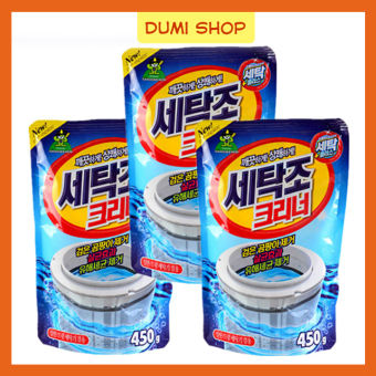 Combo 3 bịch tẩy vệ sinh lồng máy giặt Hàn Quốc siêu sạch bịch 450g - Bột tẩy lồng giặt Dumi Shop