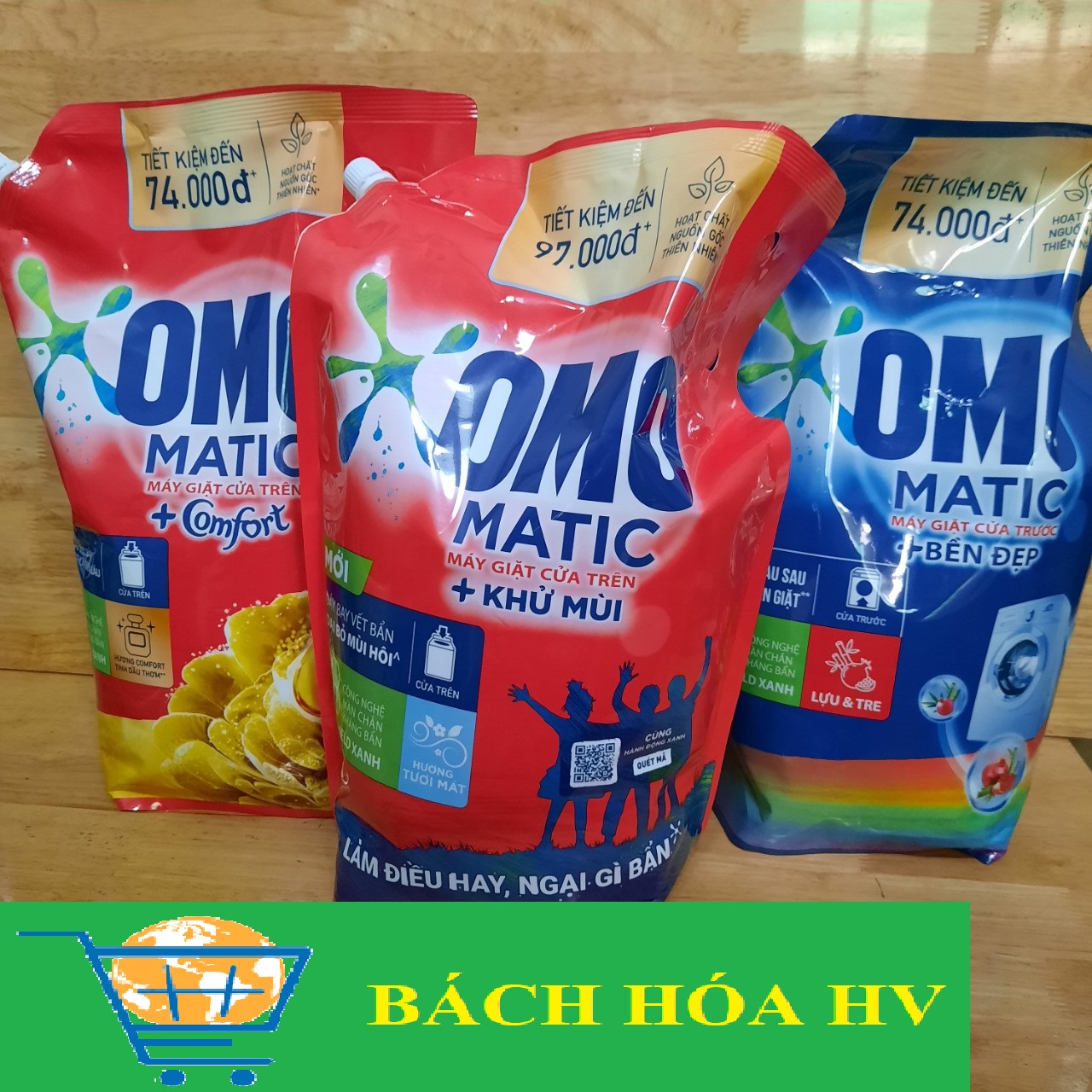 Omo túi nước giặt 3.9kg/3.6kg - bach hoa hv