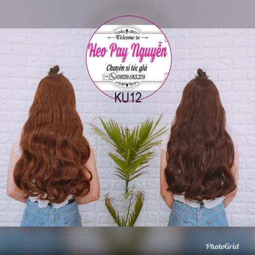 Tóc giả kẹp u xoăn dợn dài 65cm