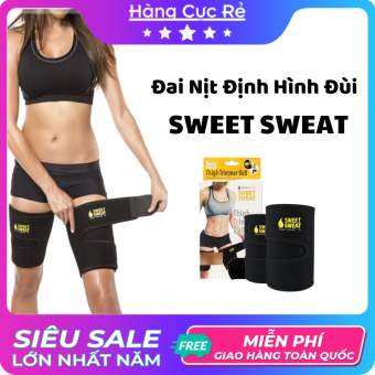 Đai nịt đùi sinh nhiệt giảm mỡ Sweet Sweat, đai quấn định hình giúp săn chắc vùng đùi, co giã thoáng khí - Shop Hàng Cực Rẻ