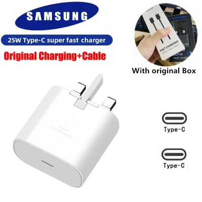 Samsung Charger Super Fast Charging 25W PD USB Type C to Type C cable Adapter USB-C to USB-C Cable For S20 Ultra S20+ S21 Plus Note 10 10+ Note20 A90 A80 A70 A71 Samsung 45WCharger (3)