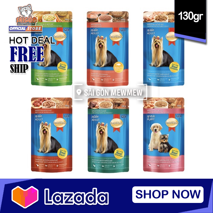 Pate gói cho chó smartheart 130gr