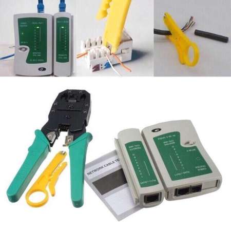 RJ45/RJ11 Crimping Tool & Wire Stripper LAN Tester