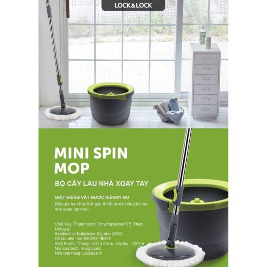 Bộ chổi lau nhà LOCK&LOCK ETM498 2 bông lau. Lock&Lock