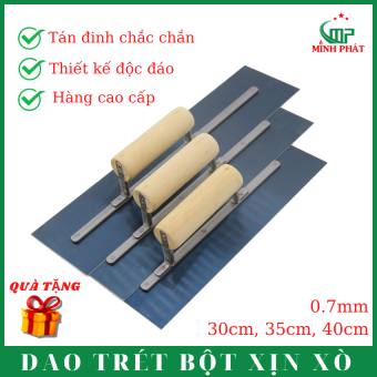 Dao Thép Trét Bột Sơn Nước Cán Gỗ Cao Cấp, Dao Thép Trét Bột Matit Bột Bả Minh Phát Hàng Siêu Đẹp