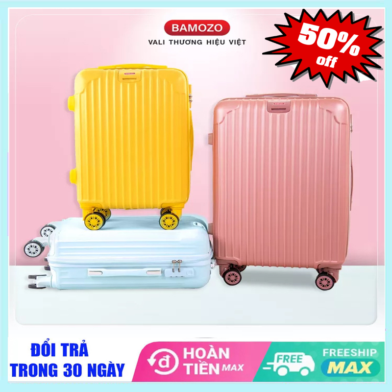 Vali kéo 24inch/20inch bamozo 8801 vali kéo du lịch size 24 ing vali kéo du lịch size lớn vali kéo du lịch cao cấp vali nữ thời trang chống va đập nhựa cao cấp bảo hành 5 năm.