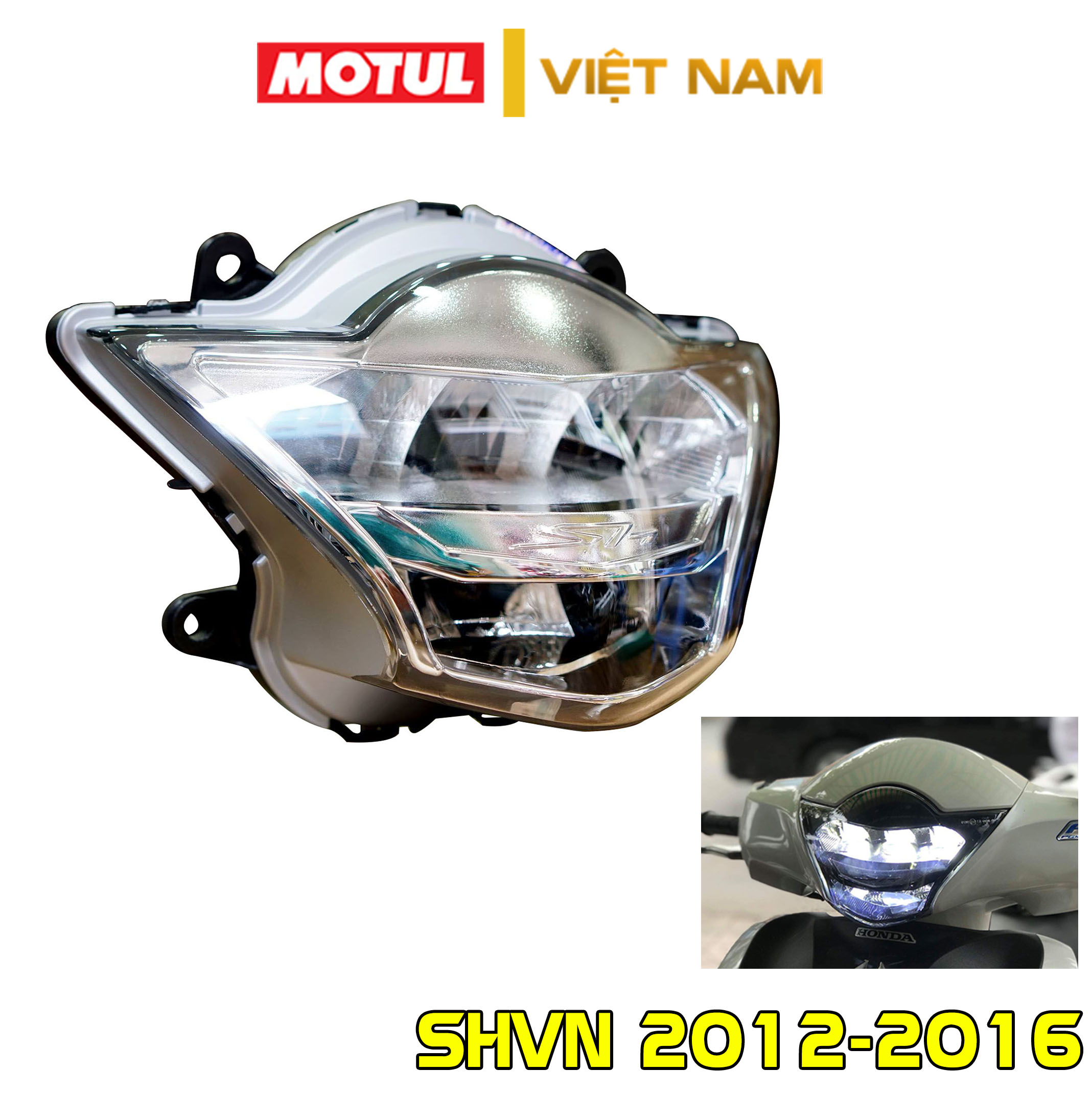 Chóa đèn shvn 2012 -2016, đèn pha led 2 tầng siêu sáng zhi.pat chính hãng - bảo hành 2 năm