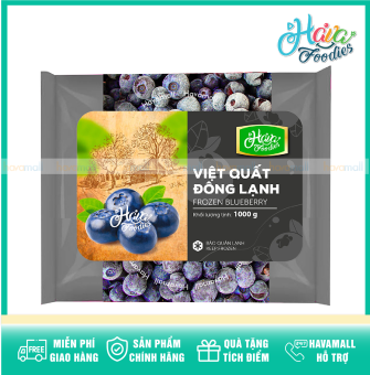 Trái Việt Quất Đông Lạnh Havafood 1kg – Frozen Blueberries