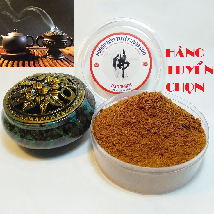 (Hàng Biếu Sếp - Siêu dầu, thơm nức) Hộp 250 gram Bột gỗ Hoàng Đàn Lạng Sơn NGUYÊN CHẤT 100% - Bột gỗ xông trầm_Bột gỗ thơm_Gỗ Hoàng Đàn