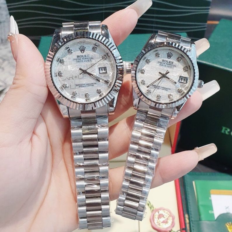 Đồng Hồ Rolexx Cặp Nam Nữ Quartz Dây Thép Không Gỉ -dong ho nam -đồng hồ nam giá rẻ -đồng hồ nam chống nước -đồng hồ nam chính hãng- đồng hồ nam - đồng hồ đôi nam nữ- đồng hồ thông minh