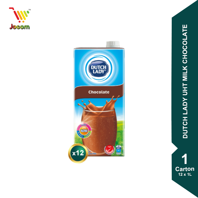 Dutch Lady UHT Milk Chocolate 1 Carton (12 x 1L) [KL & Selangor Delivery Only]