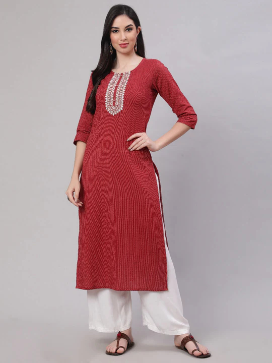 Red colour kurtis on sale online