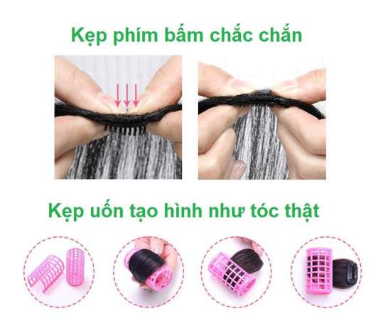 Tóc mái thưa làm từ tóc thật 100%, màu [nâu đỏ 2/33] tóc giả nữ Sỉ 45k
