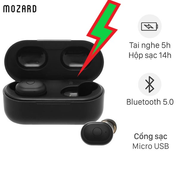 DS635WB Tai nghe Bluetooth True Wireless Mozard DS635-WB