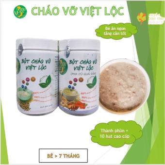 Bột cháo vỡ Việt Lộc - Cháo hạt vỡ cho bé ăn dặm trên 7 tháng, 10 hạt Dinh dưỡng cho bé tăng cân, chống táo bón - 500gr