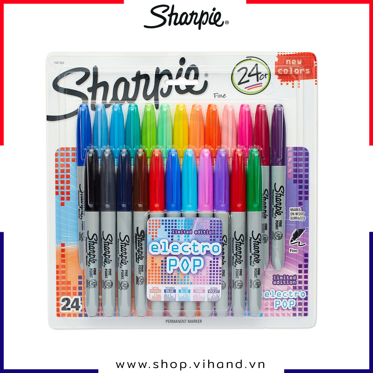 [HCM]Bút lông dầu không phai Sharpie Fine Point - Hộp 24 Màu