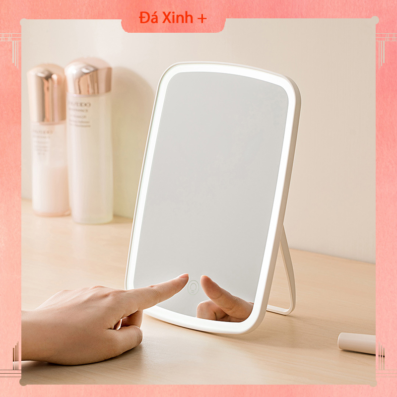 Gương trang điểm đèn để bàn có đèn led cảm ứng cao cấp