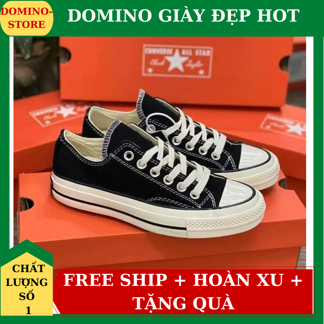 Giày Thể Thao Đen Cổ Thấp Mũi bóng, Lót Xanh - Giày Sneaker - Giày Thời Trang Nam Nữ
