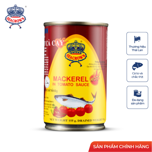 Cá hộp Sea Crown cá Nục sốt cà cay
