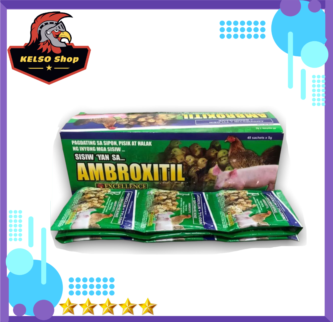 Thuốc gà đá combo 4 gói úm gà con nhập ambroxitil gói 5 gam