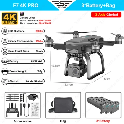 SJRC F7 Pro 4K Camera Drone 3 Axis Gimbal Profesional 5G GPS Brushless Motor Quadcopter Max Flight Time is 25 Minutes RC Dron (5)