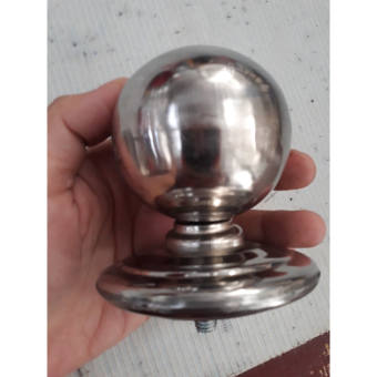 1 quả bóng bộ (bóng + chân đế) inox 304 phi 60mm trơn, trang trí trụ lan can cầu thang