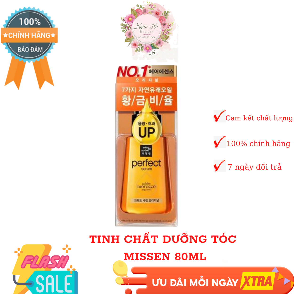 Tinh chất dưỡng tóc missen hàn quốc - vàng mới 80ml