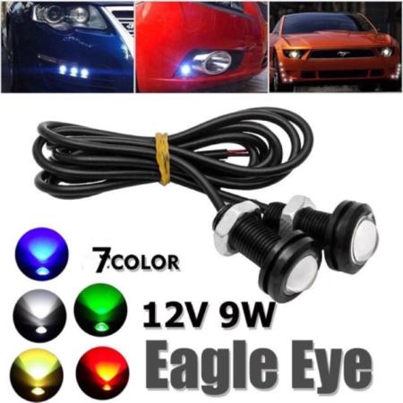 GK 12V LED Eagle Eye Light - Yellow (Car/Motorcycle)