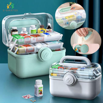 INSOUND Hộp Đựng Thuốc Theo Toa Có Khóa Hộp Đựng Bằng Nhựa Chống Nước Cho Trẻ Em Hộp Đựng Thuốc Hộp Đựng Bộ Dụng Cụ Sơ Cứu hộp đựng thuốc gia đình hộp thuốc gia đình hộp đựng thuốc y tê