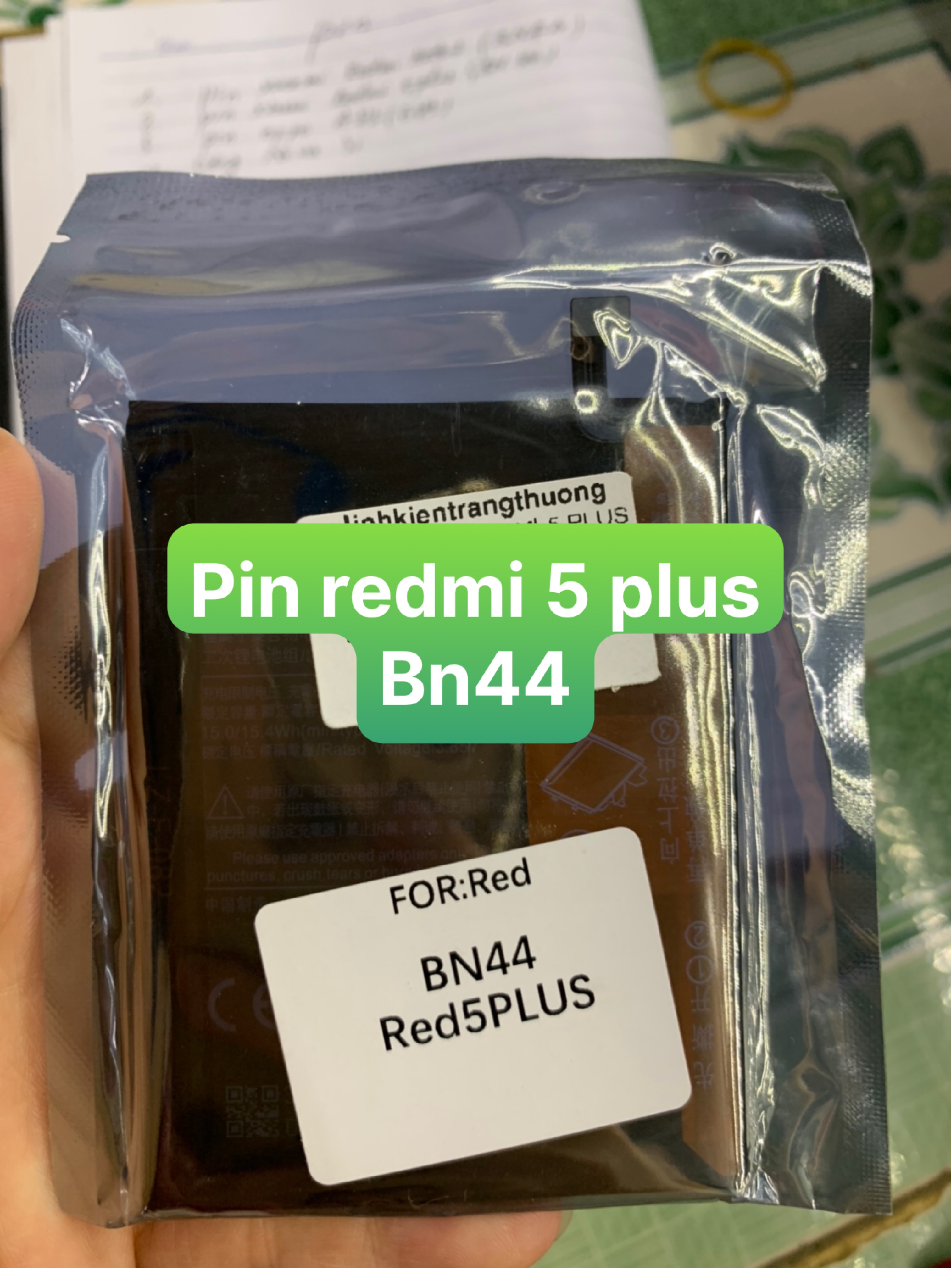Pin zin hãng điện thoại xiaomi redmi 5 plus mã