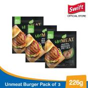 Unmeat Burger Patties 226g - Pack of 3