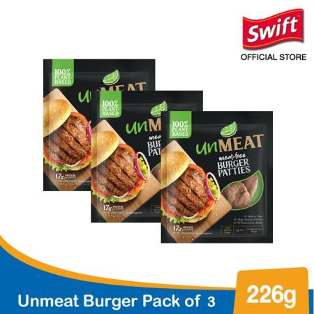 Unmeat Burger Patties 226g - Pack of 3