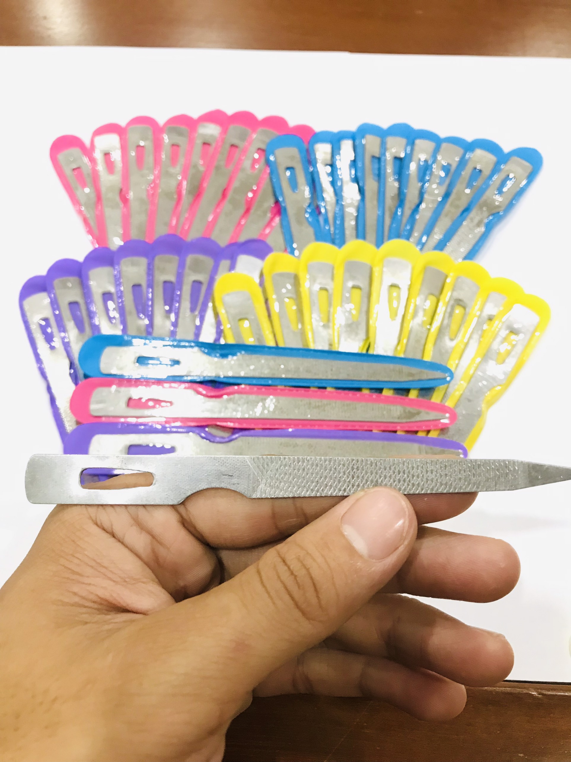 Set 10cây Dũa móng tay thép,cây lấy khóe móng