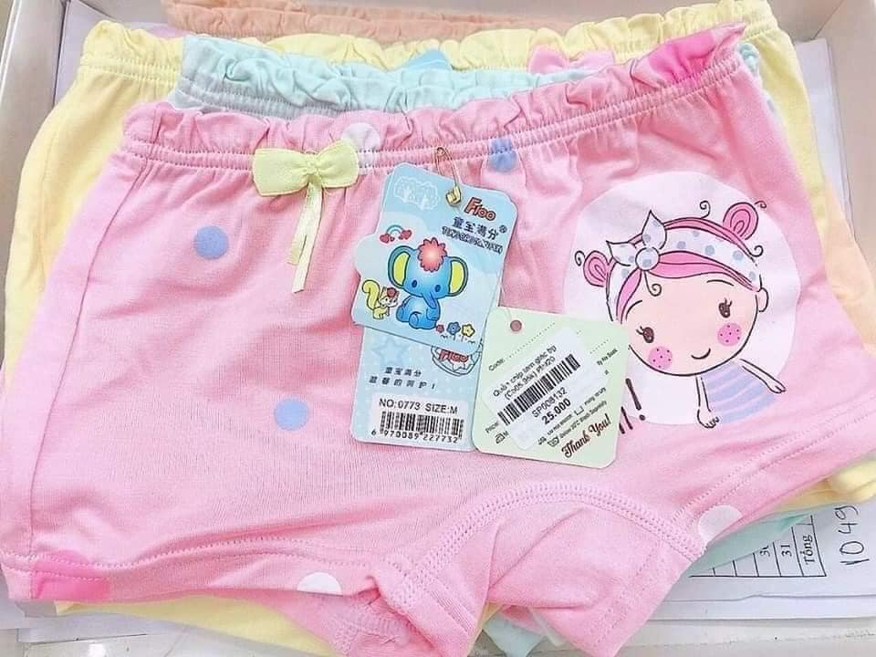 Combo 10 Quần chip đùi chất cotton co giãn 4 chiều ,quần lót bé gái ,Quần lót đùi cho bé gái hình siêu đẹp ,quần chip đùi cho bé gái