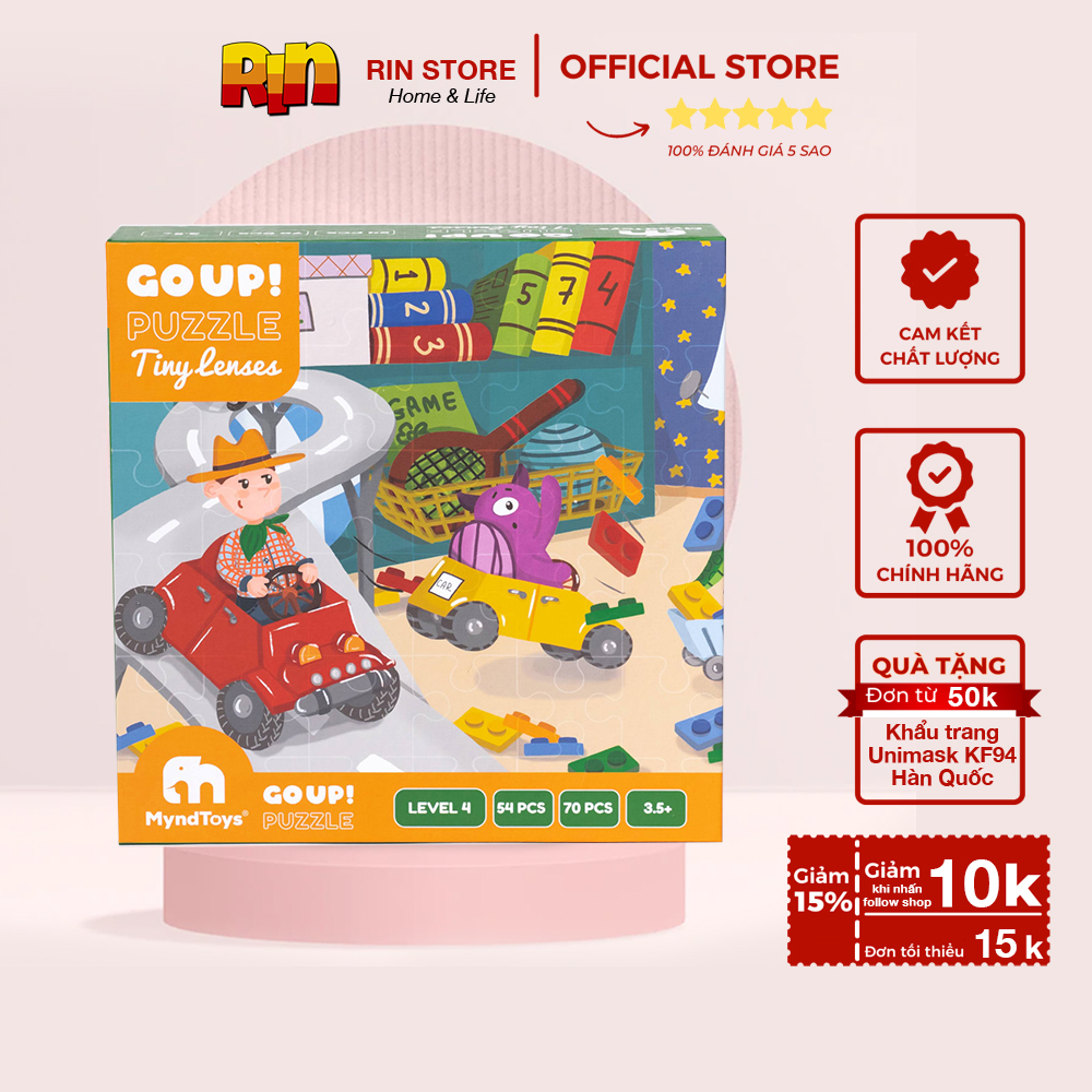 Đồ chơi ghép hình Myndtoys cao cấp cho bé từ 4 tuổi GO UP! Puzzle – Level 4 – Tiny Lenses - RinStore
