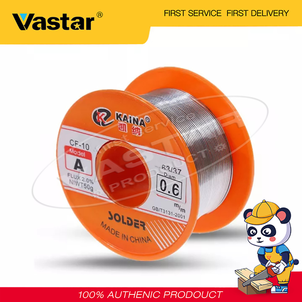 Vastar 0.8mm 100g Tin Hàn Wire Melt Rosin Lõi Hàn Wire 63/37 Flux 2.0% 0.8/1/1/2/1.5/2mm Hàn Sắt Tin