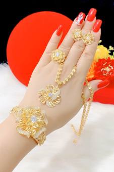 Bộ Trang Sức Hoa Xoáy Giá Rẻ - Givishop - B4170518 - [ Chất liêu bạc pha, cam kết không đen không dị ứng ] - bộ trang sức vàng 18k, vàng trang sức, bộ trang sức vàng tây, bộ trang sức vàng trắng, bộ trang sức vàng, bộ trang sức cưới