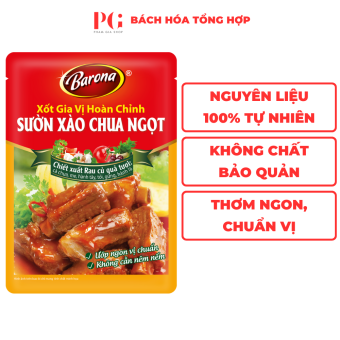 Xốt Sườn Xào Chua Ngọt Barona 80G/Gói Ngon Chuẩn Vị, Không Cần Nêm Nếm Thêm