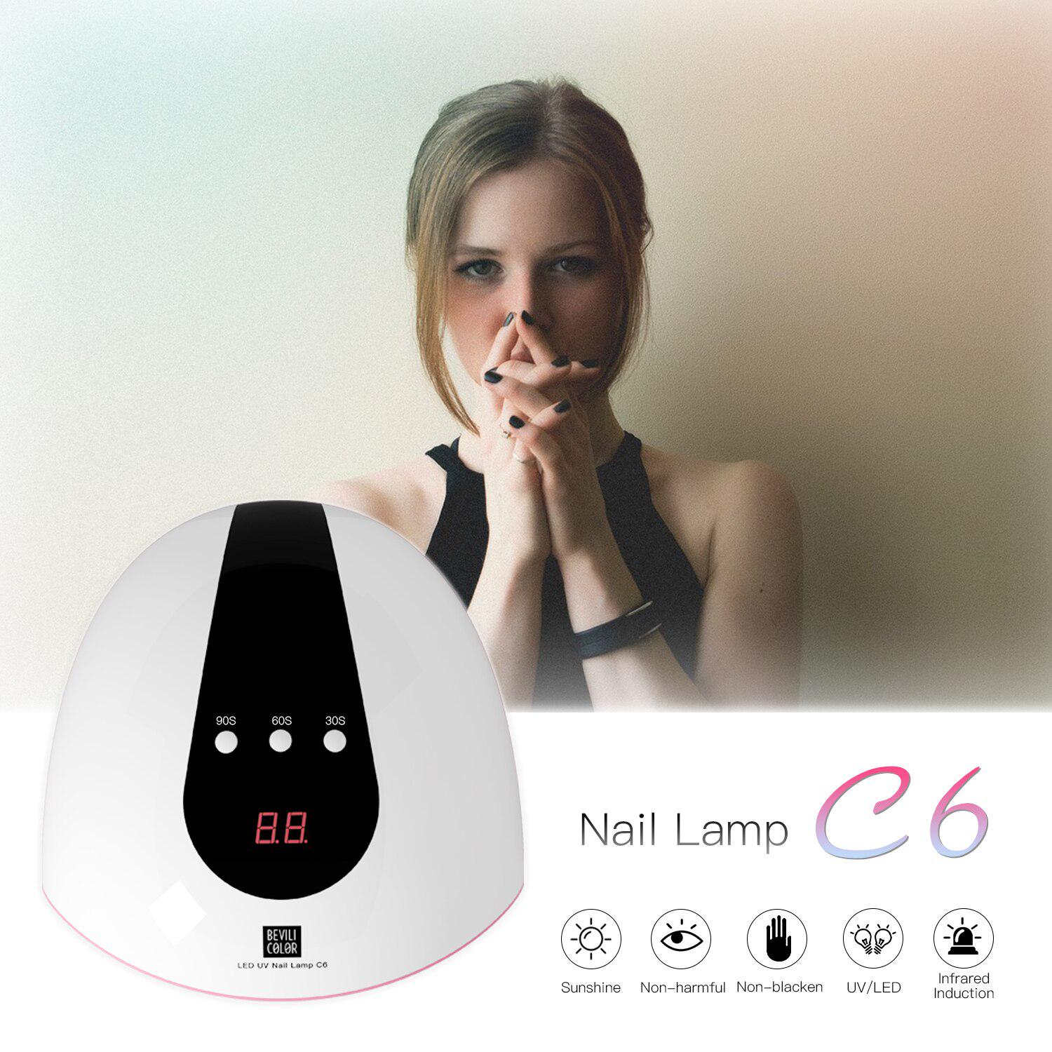 Gambar 72W UV LED Lamp For Nails Dryer Ice Lamp For Manicure Gel Nail Lamp Drying Lamp For Gel Varnish